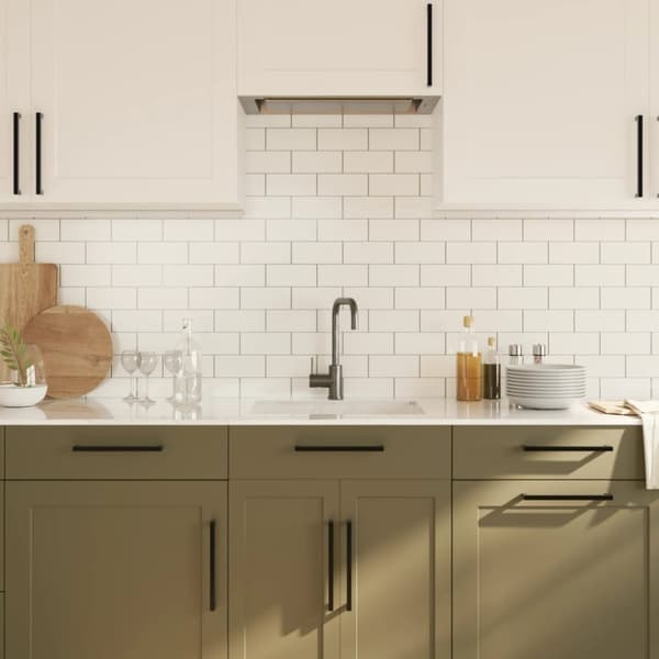 vidaXL Skåphandtag 10 st svart 224 mm rostfritt stål