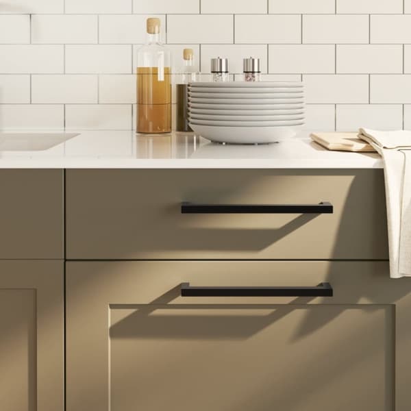 vidaXL Skåphandtag 10 st svart 224 mm rostfritt stål