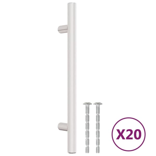 vidaXL Skåphandtag 20 st silver 128 mm rostfritt stål