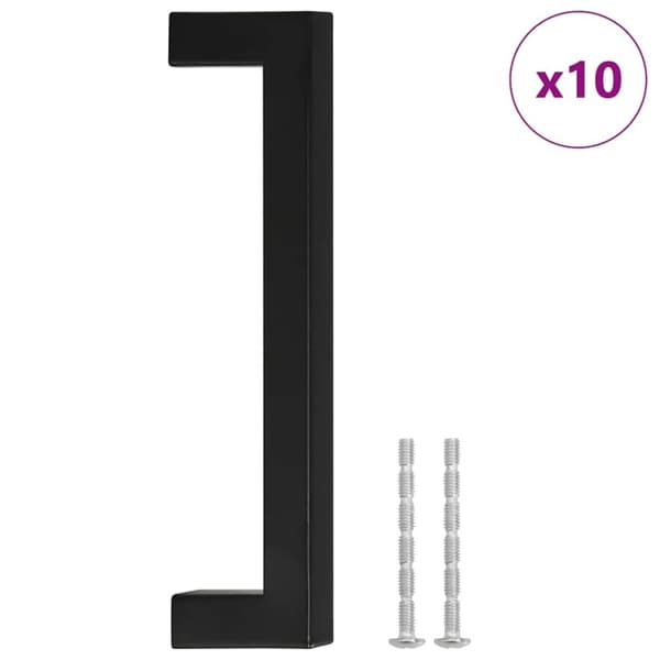 vidaXL Skåphandtag 10 st svart 128 mm rostfritt stål