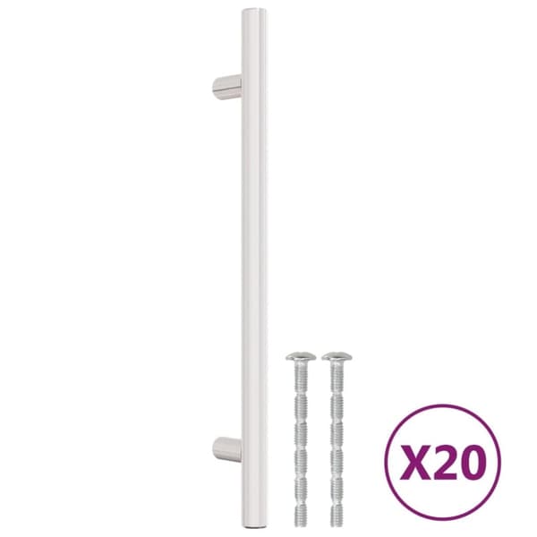 vidaXL Skaphåndtak 20 stk sølv 160 mm rustfritt stål