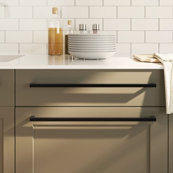 vidaXL Skaphåndtak 20 stk svart 480 mm rustfritt stål