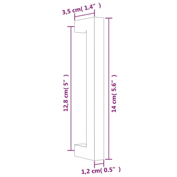 vidaXL Skåphandtag 20 st svart 128 mm rostfritt stål