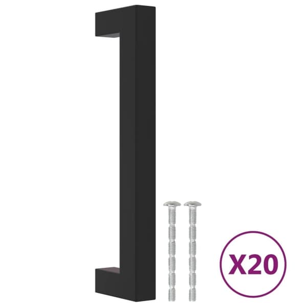 vidaXL Skåphandtag 20 st svart 128 mm rostfritt stål