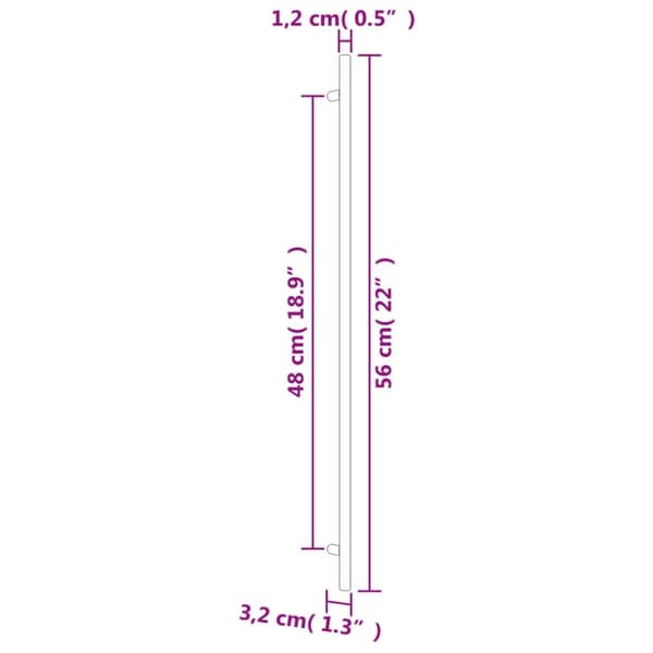 vidaXL Skaphåndtak 10 stk svart 480 mm rustfritt stål