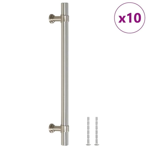 vidaXL skabshåndtag 10 stk. 160 mm rustfrit stål sølvfarvet
