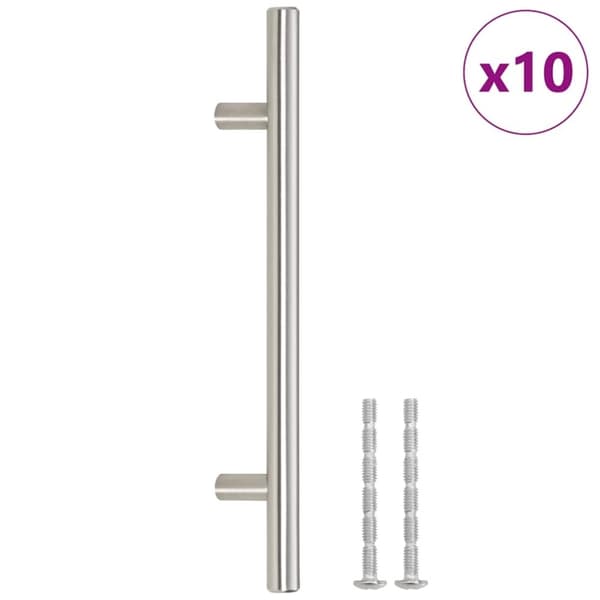 vidaXL skabshåndtag 10 stk. 160 mm rustfrit stål sølvfarvet