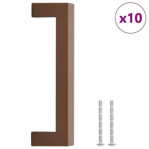 vidaXL skabshåndtag 10 stk. 128 mm rustfrit stål bronzefarvet
