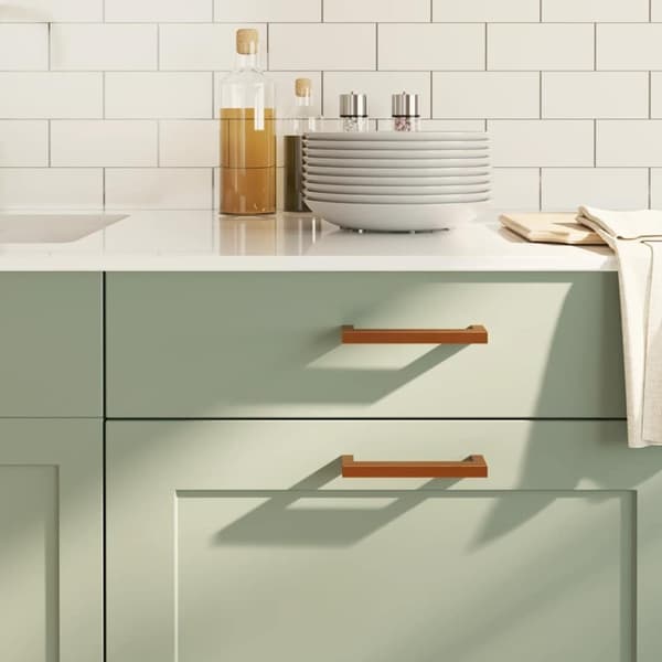 vidaXL skabshåndtag 10 stk. 128 mm rustfrit stål bronzefarvet