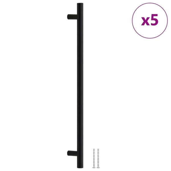 vidaXL skabshåndtag 5 stk. 320 mm rustfrit stål sort