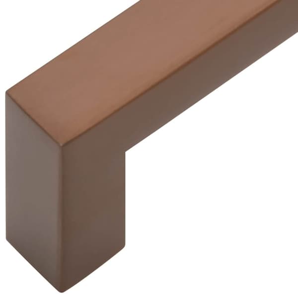 vidaXL skabshåndtag 10 stk. 64 mm rustfrit stål bronzefarvet