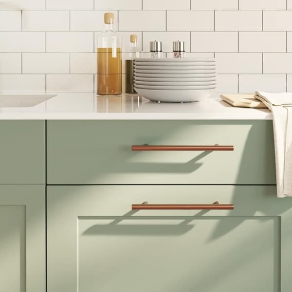 vidaXL skabshåndtag 10 stk. 160 mm rustfrit stål bronzefarvet
