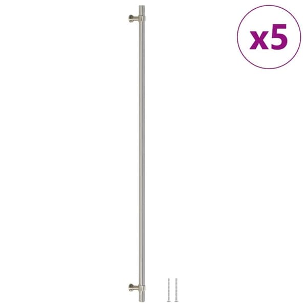 vidaXL skabshåndtag 5 stk. 480 mm rustfrit stål sølvfarvet