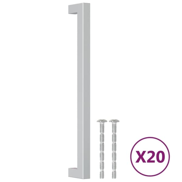 vidaXL skabshåndtag 20 stk. 224 mm rustfrit stål sølvfarvet