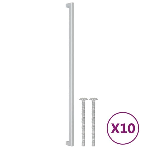 vidaXL skabshåndtag 10 stk. 480 mm rustfrit stål sølvfarvet