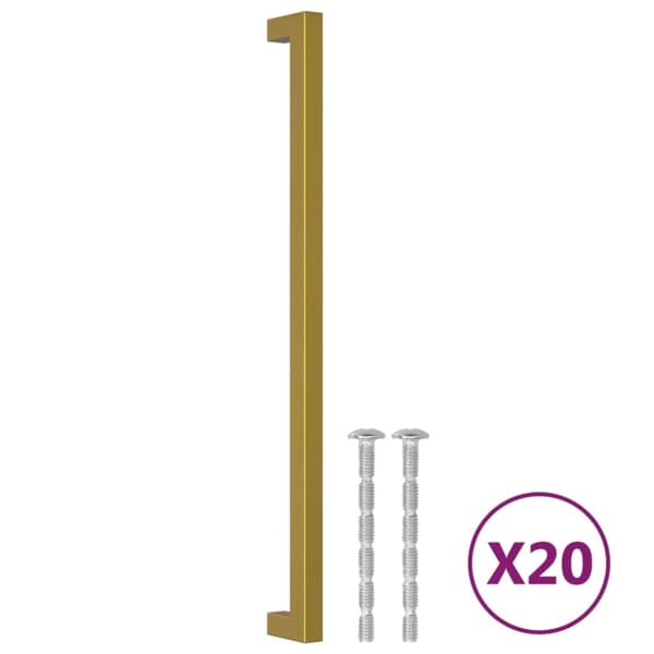 vidaXL Kaapin kahvat 20 kpl kulta 320 mm ruostumaton teräs