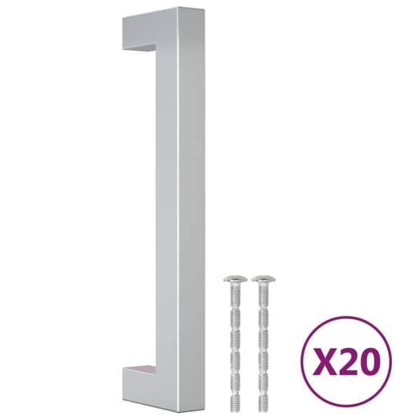 vidaXL skabshåndtag 20 stk. 128 mm rustfrit stål sølvfarvet