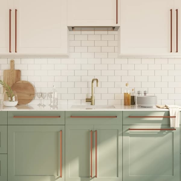 vidaXL skabshåndtag 20 stk. 480 mm rustfrit stål bronzefarvet