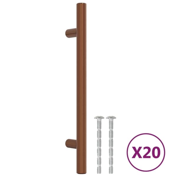 vidaXL skabshåndtag 20 stk. 128 mm rustfrit stål bronzefarvet