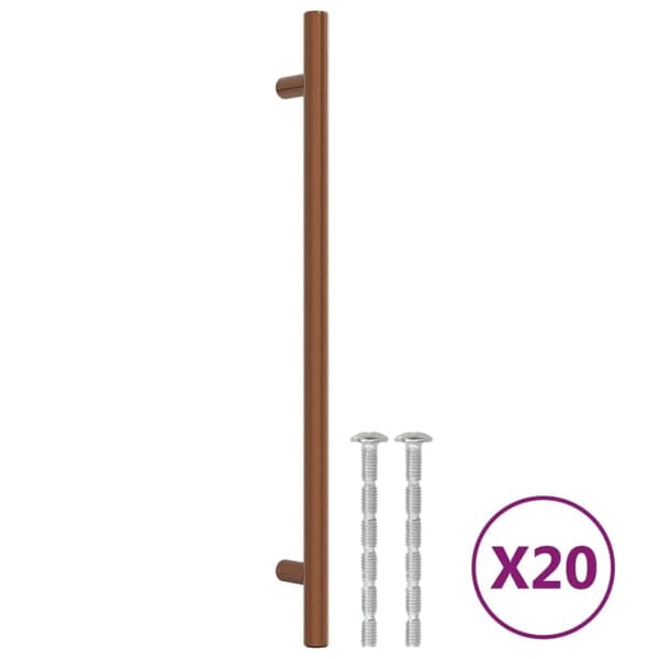 vidaXL skabshåndtag 20 stk. 224 mm rustfrit stål bronzefarvet