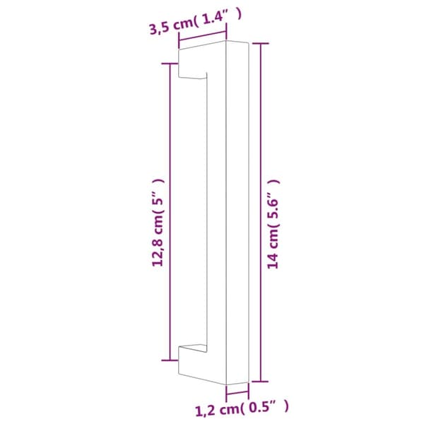 vidaXL skabshåndtag 20 stk. 128 mm rustfrit stål guldfarvet