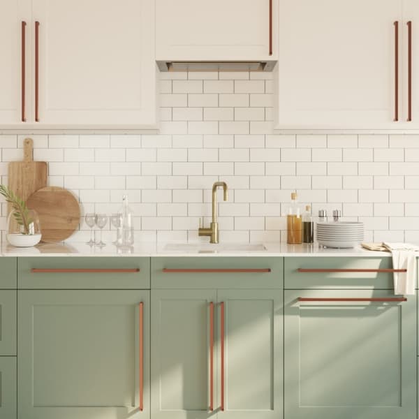vidaXL skabshåndtag 10 stk. 480 mm rustfrit stål bronzefarvet