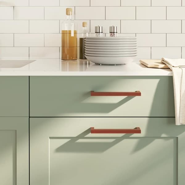 vidaXL skabshåndtag 10 stk. 160 mm rustfrit stål bronzefarvet