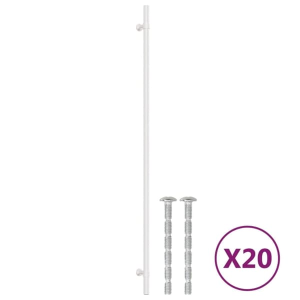 vidaXL Skåphandtag 20 st silver 480 mm rostfritt stål