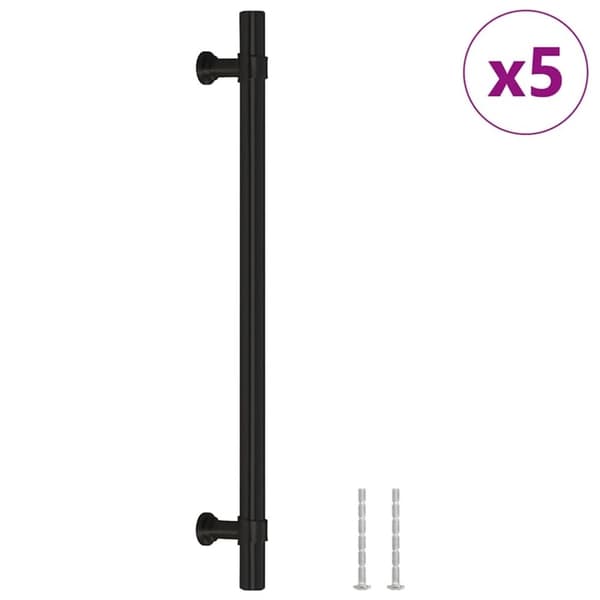 vidaXL skabshåndtag 5 stk. 192 mm rustfrit stål sort