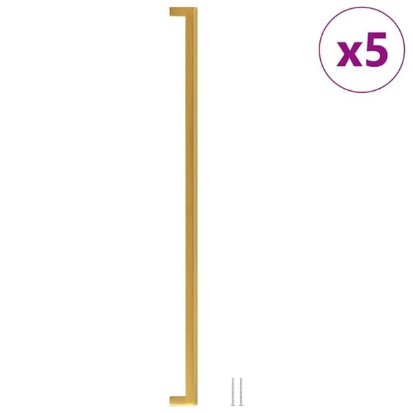 vidaXL Skåphandtag 5 st guld 480 mm rostfritt stål