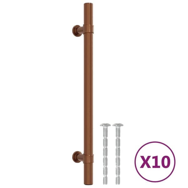 vidaXL skabshåndtag 10 stk. 160 mm rustfrit stål bronzefarvet