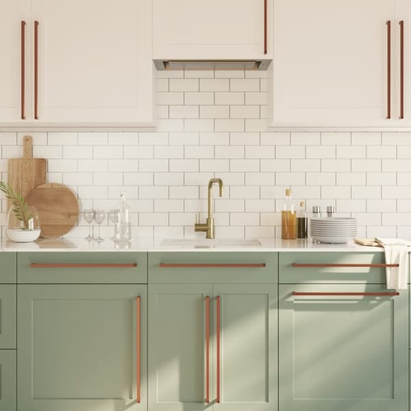 vidaXL skabshåndtag 5 stk. 480 mm rustfrit stål bronzefarvet