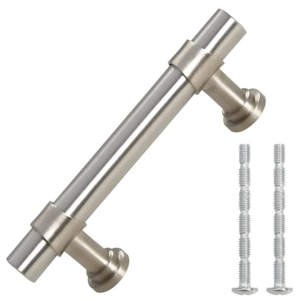vidaXL skabshåndtag 10 stk. 64 mm rustfrit stål sølvfarvet