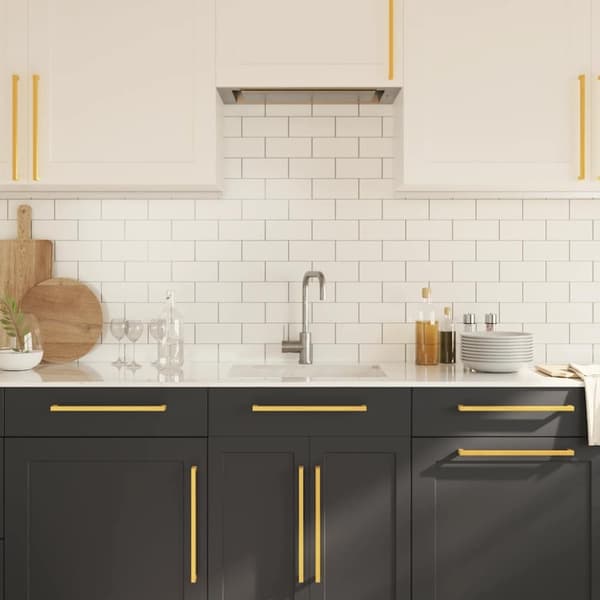 vidaXL skabshåndtag 5 stk. 320 mm rustfrit stål guldfarvet