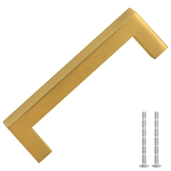 vidaXL skabshåndtag 10 stk. 96 mm rustfrit stål guldfarvet