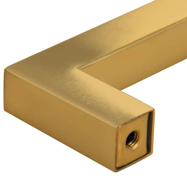 vidaXL skabshåndtag 10 stk. 96 mm rustfrit stål guldfarvet