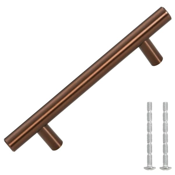 vidaXL skabshåndtag 10 stk. 96 mm rustfrit stål bronzefarvet