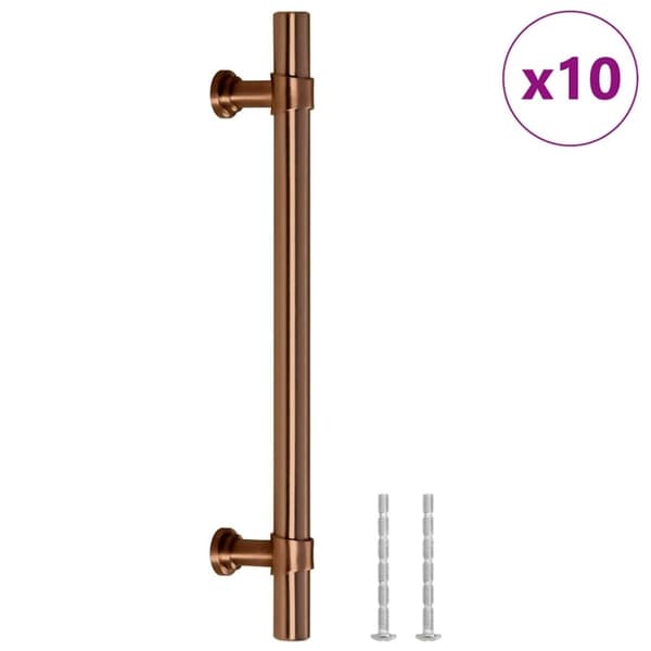 vidaXL skabshåndtag 10 stk. 128 mm rustfrit stål bronzefarvet