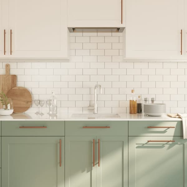 vidaXL skabshåndtag 20 stk. 192 mm rustfrit stål bronzefarvet