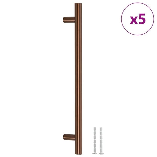 vidaXL skabshåndtag 5 stk. 192 mm rustfrit stål bronzefarvet