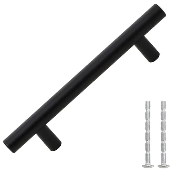 vidaXL Skåphandtag 10 st svart 96 mm rostfritt stål