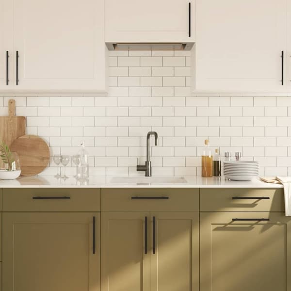 vidaXL Skåphandtag 10 st svart 160 mm rostfritt stål