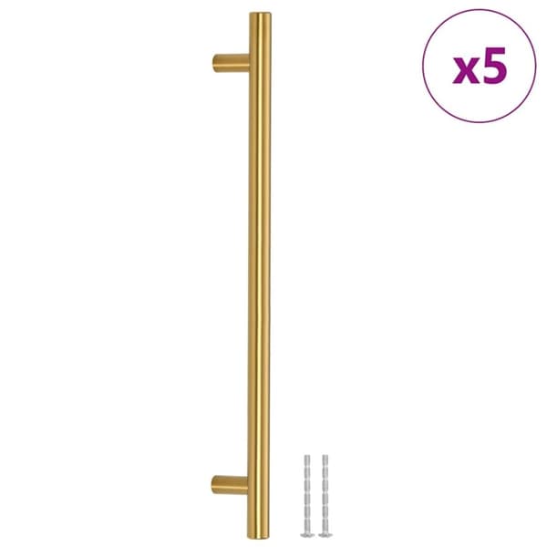 vidaXL Kaapin kahvat 5 kpl kulta 224 mm ruostumaton teräs