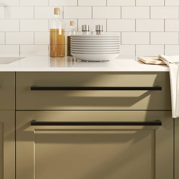 vidaXL Skåphandtag 5 st svart 480 mm rostfritt stål