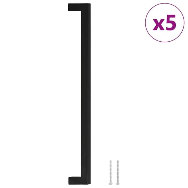 vidaXL skabshåndtag 5 stk. 320 mm rustfrit stål sort