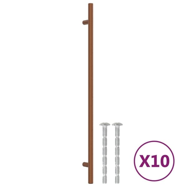 vidaXL skabshåndtag 10 stk. 320 mm rustfrit stål bronzefarvet