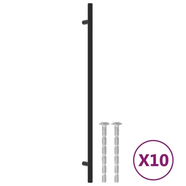 vidaXL skabshåndtag 10 stk. 320 mm rustfrit stål sort