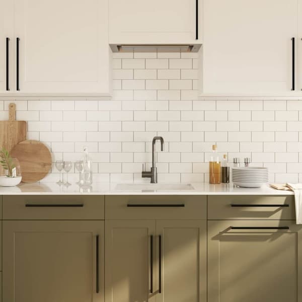 vidaXL Skåphandtag 5 st svart 320 mm rostfritt stål