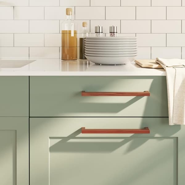 vidaXL skabshåndtag 5 stk. 224 mm rustfrit stål bronzefarvet