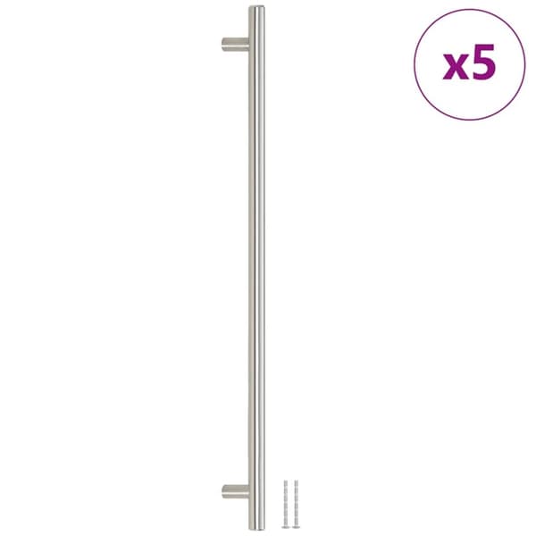 vidaXL skabshåndtag 5 stk. 480 mm rustfrit stål sølvfarvet